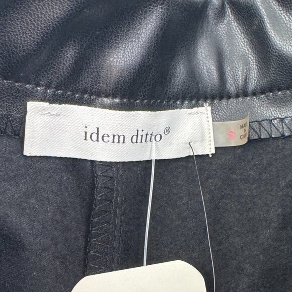 Idem Ditto Ruth Faux/Vegan Leather High-Waisted Shorts Women's Size Small - Picture 3 of 4